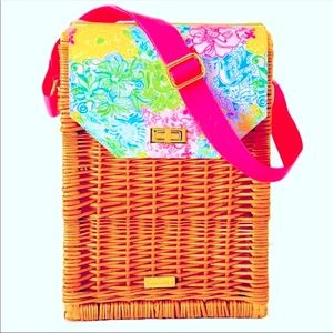 🎉HOST PICK🎉🍷🍾NIB Lilly Pulitzer Wicker Wine Basket